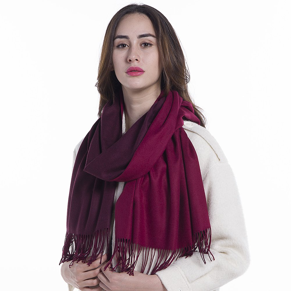Niaiwei Womens 2 Tone Shawls Long Pashmina Wraps Warm Winter Tassel Scarf Niaiwei Womens 2 Tone Shawls Long Pashmina Wraps Warm Winter Tassel Scarf