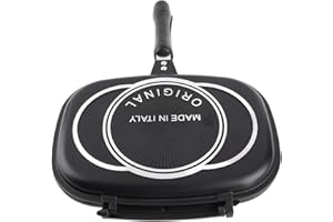 Double Sided Pan, Grill Pan Kitchen Supplies Grill Pot 32cm/12.6in Square Frying for Home Cooking