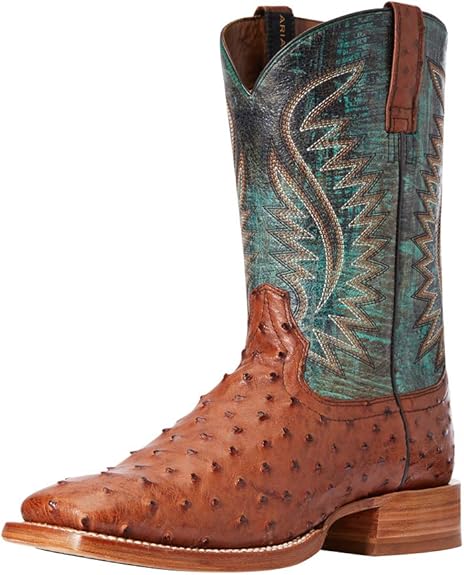 ARIAT Gallup Brandy Western Botas anchas con punta cuadrada para hombre