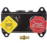 World American WA65157 Dash Control Valve 1/4&Prime; NPT &ndash; Five Port Air Brake Valve For International ProStar 2010&ndash;2016, Replaces for Bendix 5005053, Meritor R955065157X, Torque TR800516, Haldex 800516RX