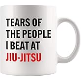 Panvola Tears Of The People I Beat At Jiu-Jitsu Funny Jiujitsu Gifts Coach Player Sarcastic Novelty Drinkware Ceramic Mug 11 oz (White)