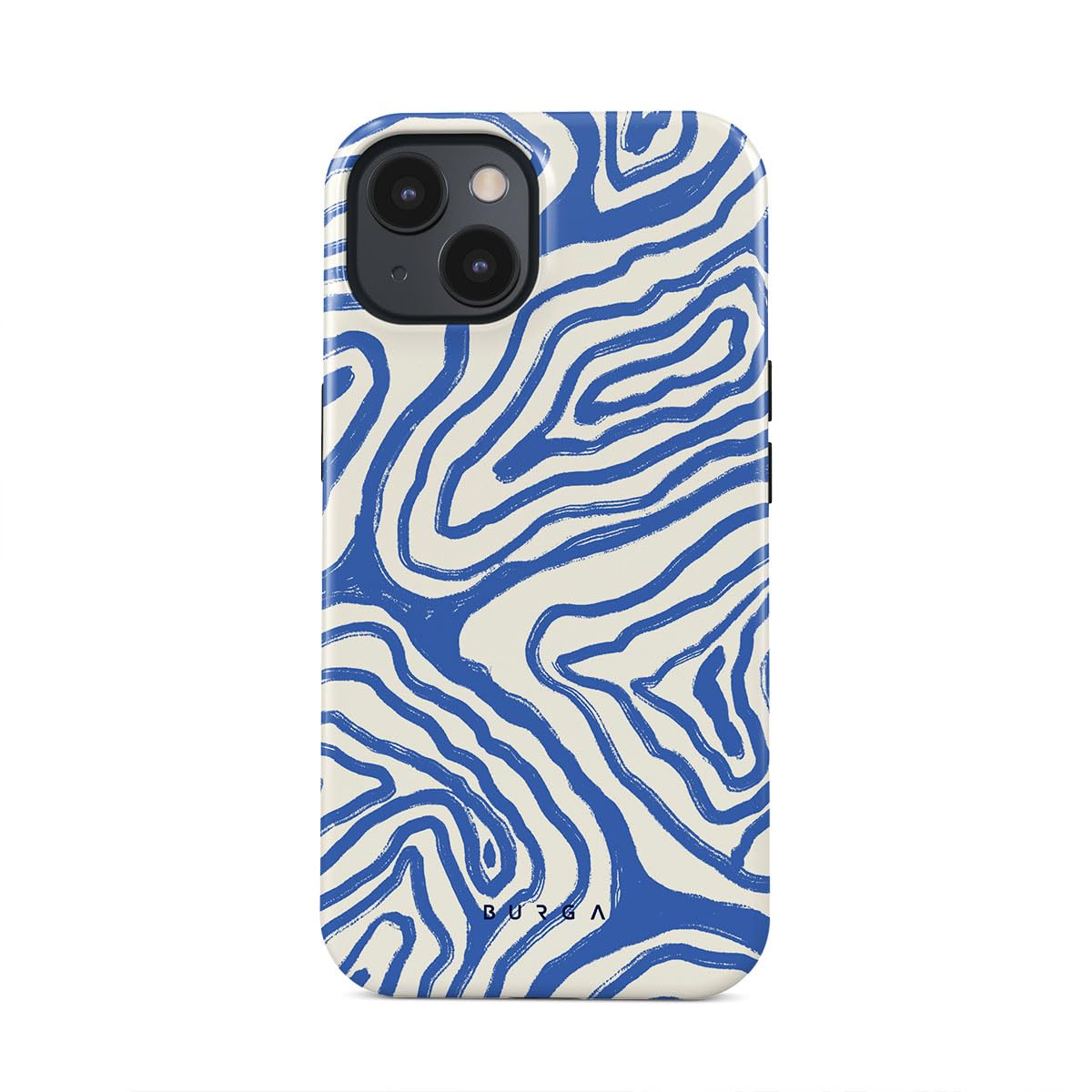 BURGA Phone Case for iPhone 14 - Cute, Trendy, Aesthetic, Pattern Phone Cover, Hard Shell Protection - fits Apple iPhone 14 Case for Women and Men, Blue Ocean Waves