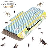 New Trapro Cockroach Traps with Bait Included, Non-Toxic and ECO-Friendly - 20 Pack
