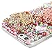 iPhone 6 Case (4.7 Inch) - Mavis's Diary Luxury Handmade Bling Crystal Rhinestone Pumpkin Car, Golden Crown, Pink Flower, Dancing Girl with Love Heart Cinderella Fairy Tale Back Case with Clean Cloth