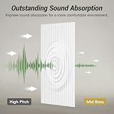 TONOR 8 Pack Large Acoustic Panels 120x60cm Self-Adhesive White view 4