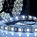 Led World Black PCB 16.4ft 5M 5050 SMD 300 Leds Flexible Strip Lights Cool White Waterproof DC12V