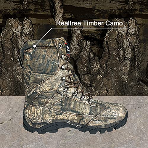 8 Fans Hunting Boots for Men,800g thinsulate Insulated Realtree Camo