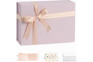 CHARMGIFTBOX Pink Gift Box, 9x7x4 Inches Small Gift Boxes with Magnetic Closure Lid with Card/Ribbon for Birthday Party Holid
