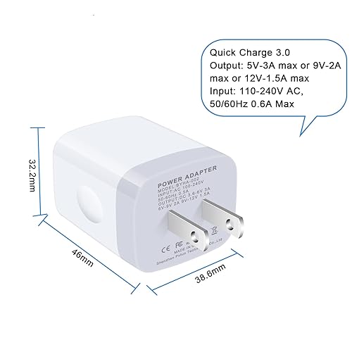 Quick Charge Fast Charger Compatible LG Stylo 4/5/6, LG G5 G6