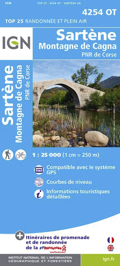 Amazon Fr 4254ot Sartene Montagne De Cagna Ign Livres