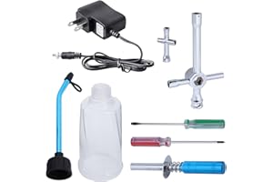 GoHobby Comprehensive Nitro Starter Kit - AA Battery Type Glow Plug Igniter, Charger, Tools, and Fuel Bottle for RC Cars, Airplanes, and Boats