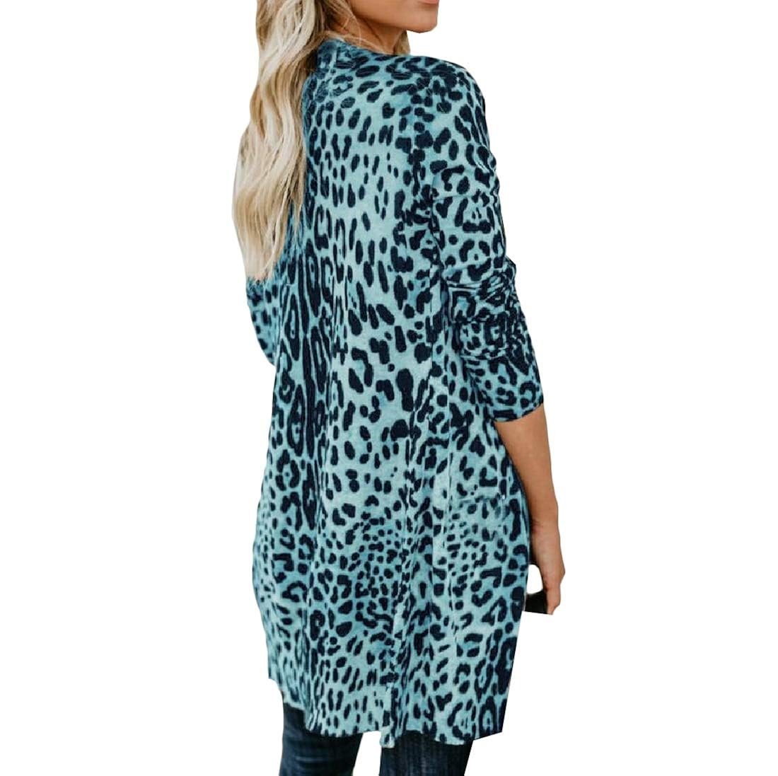 YUNY Womens Cardigan Topcoat Leopard 