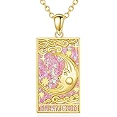 Hancock Tarot Necklace 925 Sterling Silver Tarot Pendant Opal Jewelry Christmas Birthday Gift for Men Women