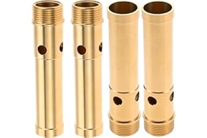 HICELLO 4 PCS Brass Bubbling Fountain Nozzle G1/2 Female & G3/4 Male Thread, Sparkling Water Spray Head for Ponds, Gardens, Fountains Bring Beautiful 0.6-1FT Columnar Water Cluster Shape Visual Effect