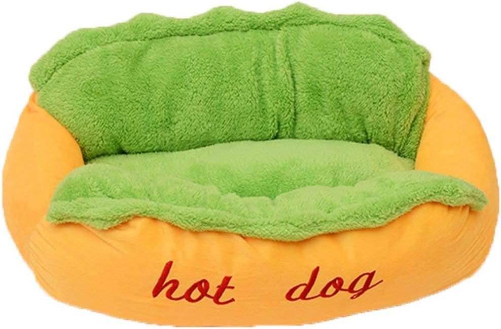 Hot Dog Pet Bed Soft Cushion Dog House Washable Puppy Kitten Sleeping Sofa