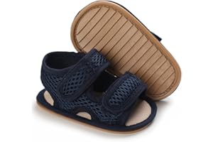 COSANKIM Infant Baby Boys Girls Summer Sandals Non Slip Soft Sole Toddler First Walker Crib Shoes (0-18 Months)