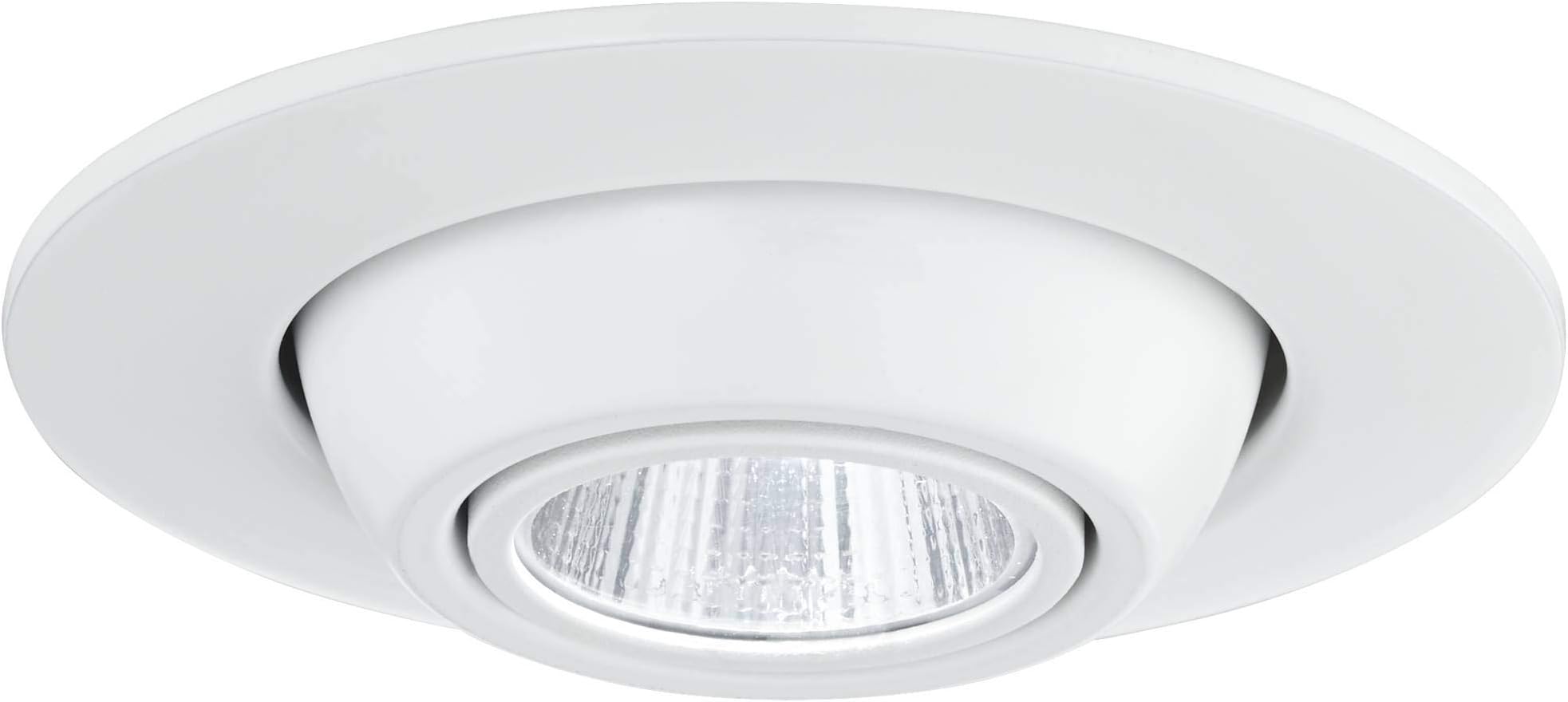 4" White Adjustable Eyeball LED Retrofit Downlight Trim