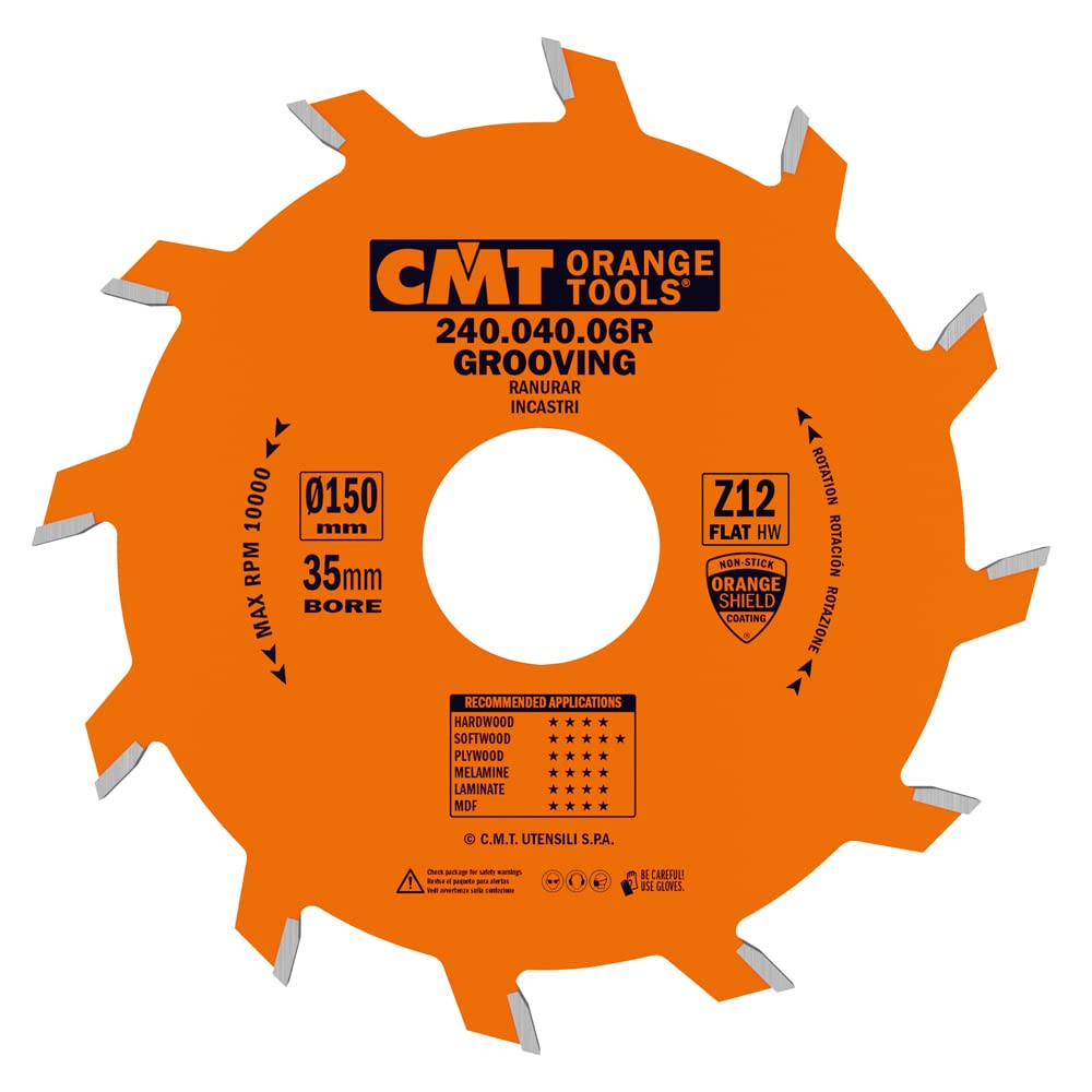 GROOVING SAW BLADE D=150X4X35 Z=12 FLAT