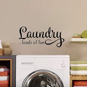 JXWH Lavandería Divertida Etiqueta de la Pared Cita Vinilo lavandería
