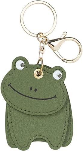 Amazon ニカ キーリング キーホルダー レディース かわいい 革 バッグチャーム キーチェーン バッグアクセサリー 動物 シンプル フック式 バッグチャーム ペンダント 手作り 合皮素材 ギフトグリーン キーホルダー チェーン