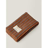 WENSHUO Fluffy Caramel-Striped Pure Cotton Hand Towel,100% Combed Cotton,Luxury Towel,Super Absorbent(Pack of 1) (29.53" L × 13.39" W)