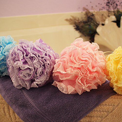 LoofahBathSponge LaceMeshSet >> 2Scrubsin1 by Shower Bouquet
