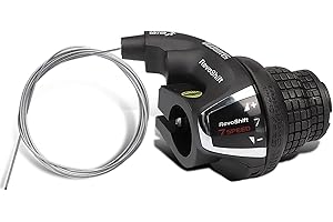 Airuzara Bike Right Shift Lever, SL-RS35 7 Speed Twist Grip Gear, Bike Handle Shifter for Mountain Bicycle