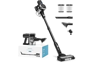 Lubluelu Cordless Vacuum Cleaner, Max 50 Mins Runtime, Stick Vacuum with Touch Screen,Lightweight Vacuum for Carpet, Home Hardwood Floor and Pet Hair.