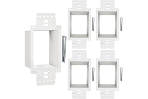 BWP 5 Pack Electrical Outlet Box Extender 1 Gang - Electrical Box Extender with 10 Screws -Single Gang Box Extender Outlet
