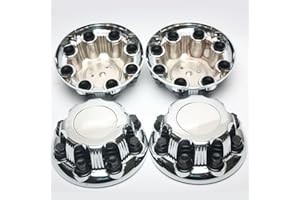 DODORO Center Caps for Chevy & GMC 8 Lug Nuts, 4pc Set of Chrome Auto Hub Covers, OEM Genuine Factory Aftermarket Replacement