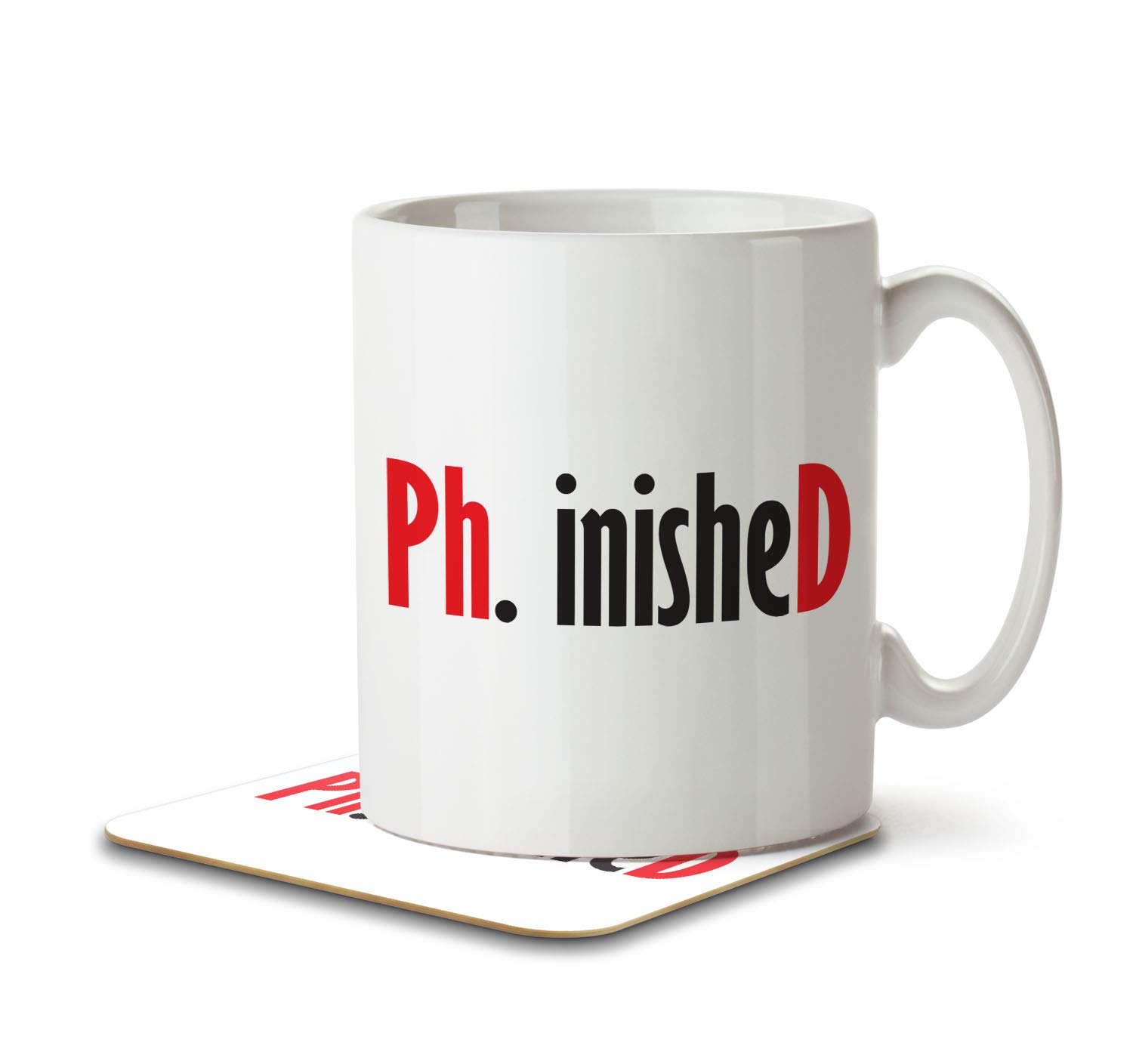 The Inky Penguin - Ph.inisheD - PHD Graduate, Graduation Mug and Coaster, Ceramic, 11fl. oz.
