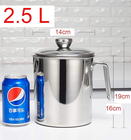 Contenedor de grasa para almacenamiento de aceite, colador de grasa con