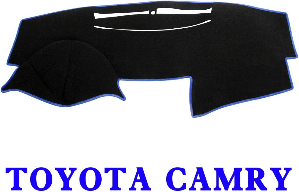 JIAKANUO Auto Car Dashboard Carpet Dash Board Cover Mat Fit TOYOTA CAMRY 2007-2011 (BLK-BLU)