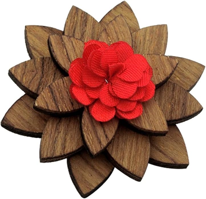 Song Unisex Wood Brooch Wooden Wedding Banquet Brooches Amazon.co.uk Jewellery
