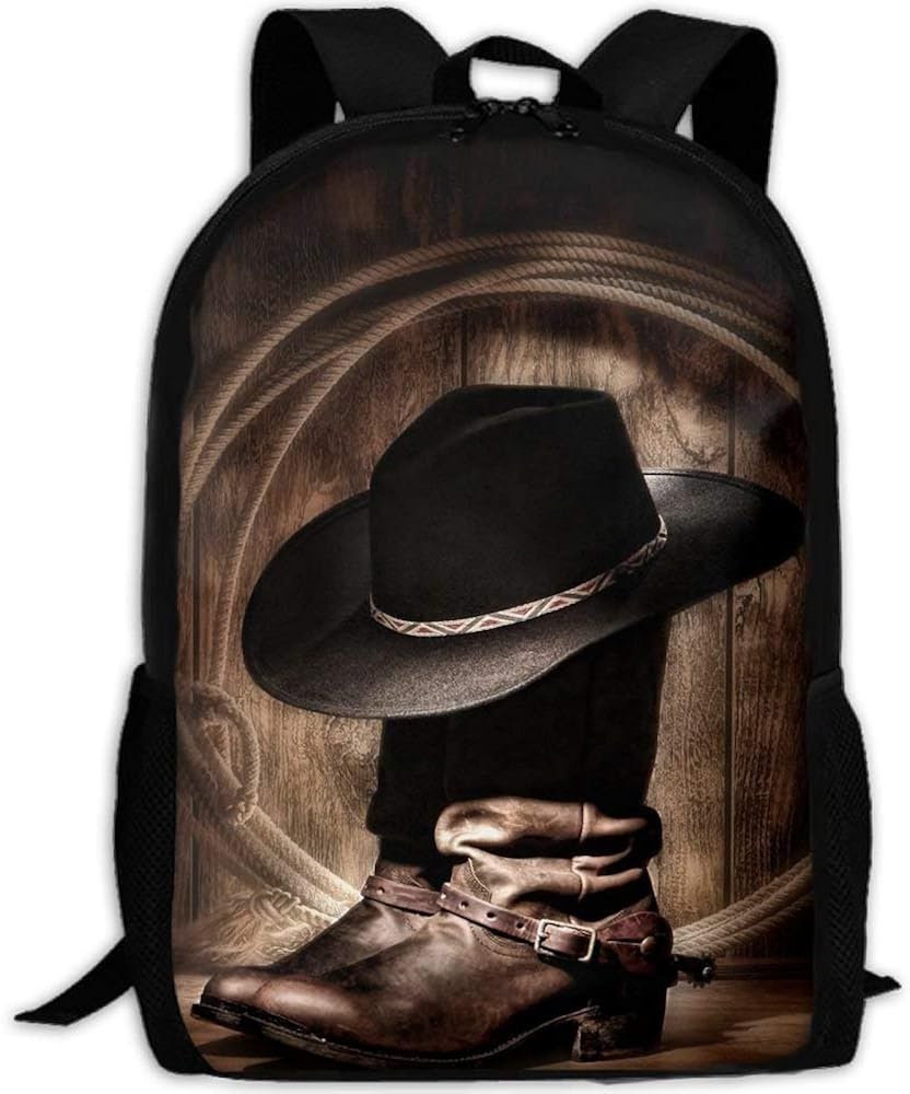 Backpacks Travel Bag Western Cowboy Boots Stylish School Rucksack