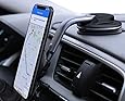 AUKEY Car Phone Mount 360 Degree Rotation Dashboard Windshield [Strong Magnetic] Cell Phone Holder for Car Compatible with iPhone 11 Pro/11/XS Max/XS/8/7 and More