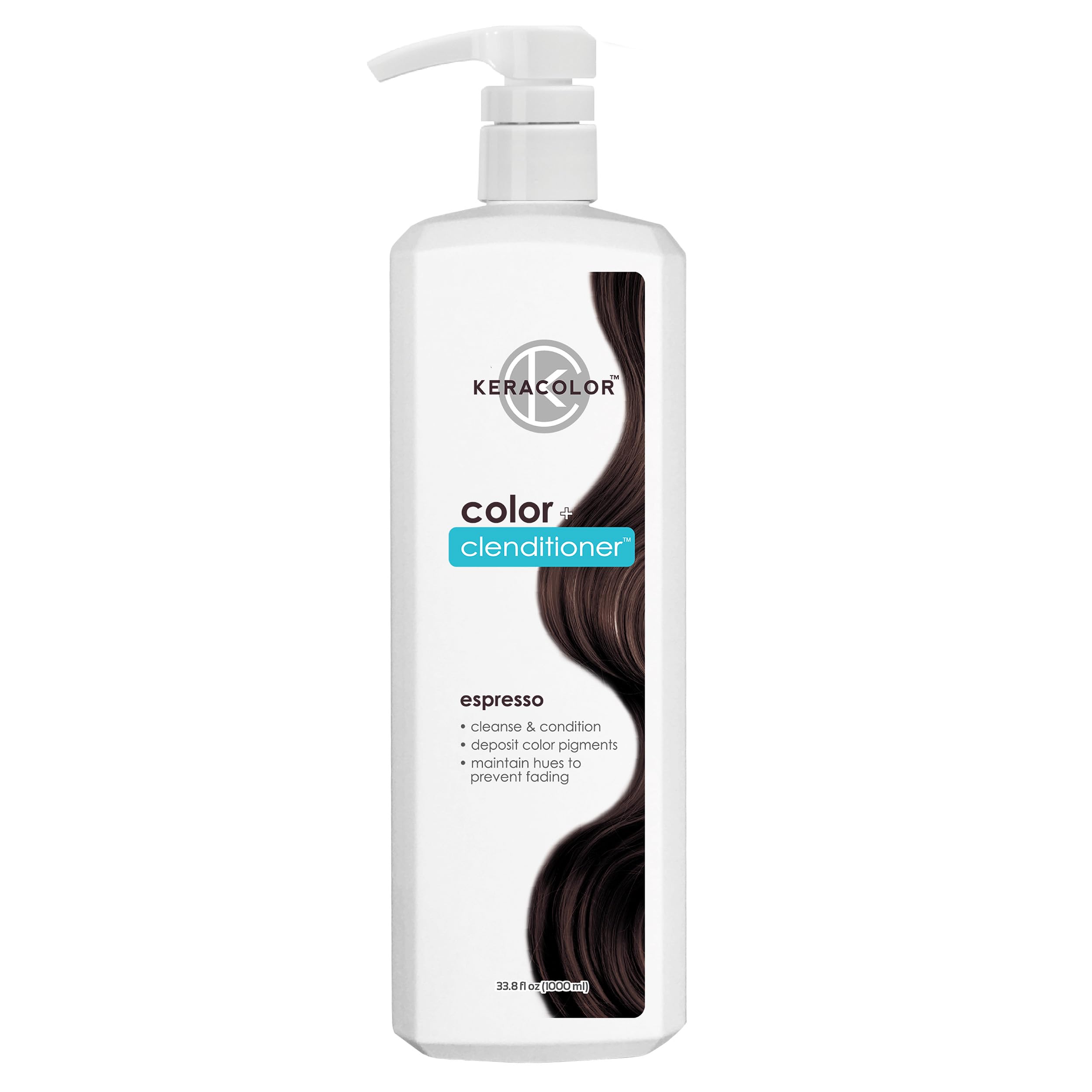 Keracolor Clenditioner ESPRESSO Hair Dye - Semi Permanent Hair Color Depositing Conditioner, Cruelty-free, 33.8 Fl Oz Image Keracolor Clenditioner ESPRESSO Hair Dye - Semi Permanent Hair Color Depositing Conditioner, Cruelty-free, 33.8 Fl Oz Image