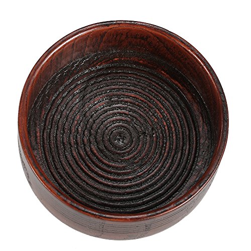 Anself Wooden Shaving Brush Bowl Shave Mug Cream Soap Cup Face Cleaning Soap Bowl - Thumbnail 5