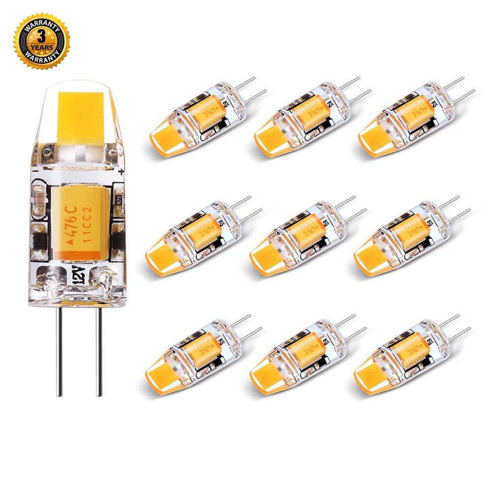 Shockproof Led G4 Bulb 12v, 10W Halogen Replacement, BiPin Base