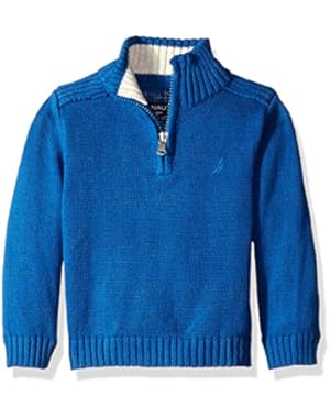 Nautica Baby Boys' Zip Neck 'Freeport' Quarter Zip Sweater