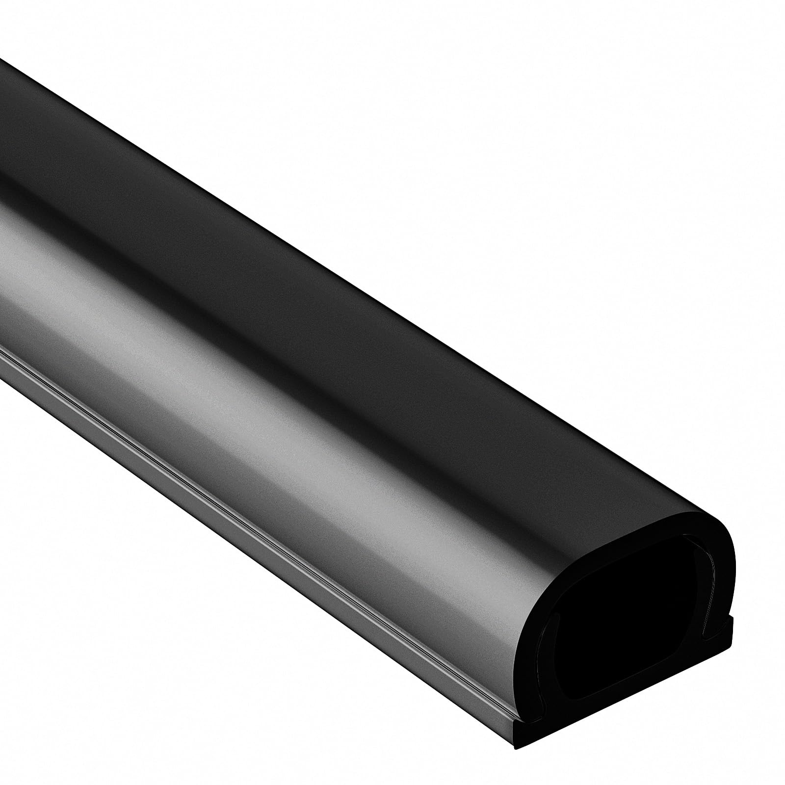 Photo 1 of Yecaye 128in Wall Cord Hider for 1 Mini Wire, On-Wall Cord Cover Channel, Wire Concealer, Cable Cover Cable Management for Home Office, W0.5in H0.31in, Black
