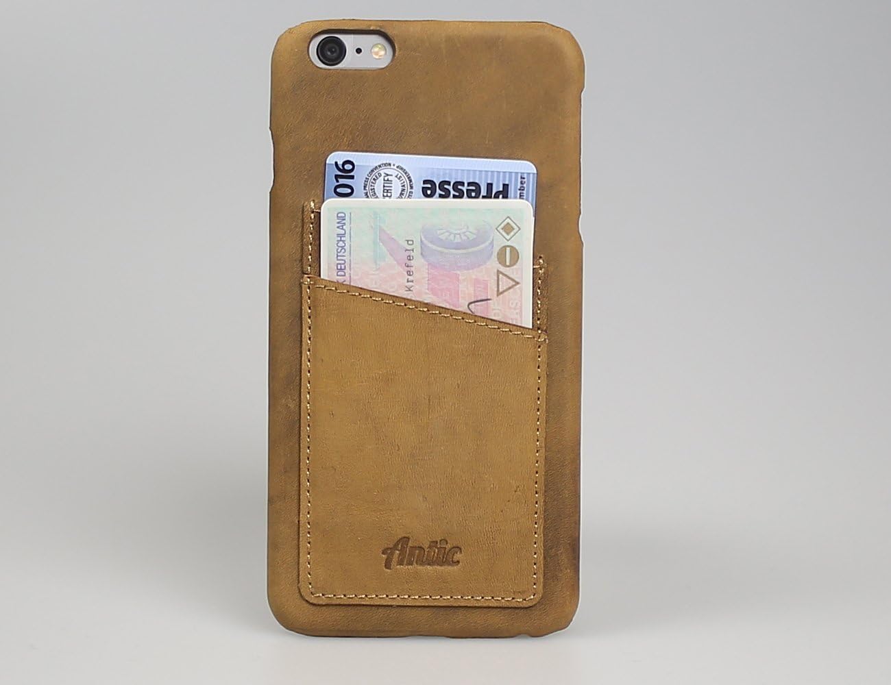 iPhone 6 Plus Case / 6S Plus (5.5") Case.Premium Leather Snap In Wallet Case. Genuine Leather iPhone 6 Plus Case. Hand Crafted From Genuine Leather. Sophisticated Look. (Saddle Brown)