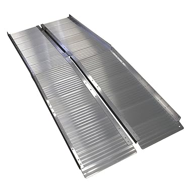 Grafner® XXL Auffahrrampe Aluminium 183x79cm | für Rollstühle | klappbar | belastbar bis 272 kg | Rollstuhlrampe Rollirampe R