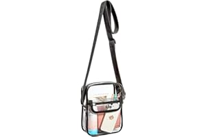 COVAX Clear Crossbody Bag, Stadium Approved Clear Purse Bag for Concerts Sports Events