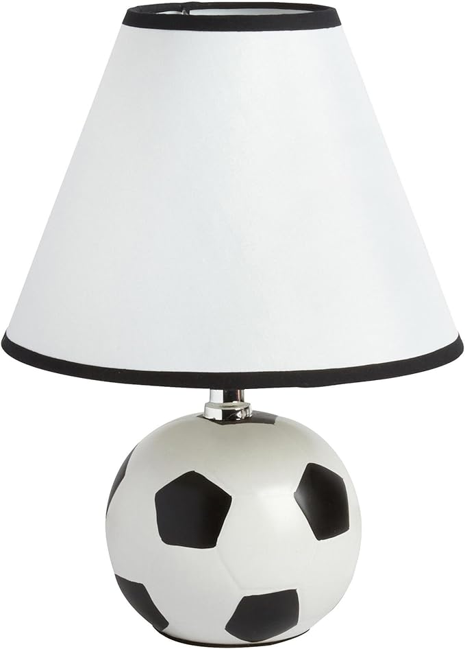 12.75" Soccer Ball Ceramic Accent Lamp