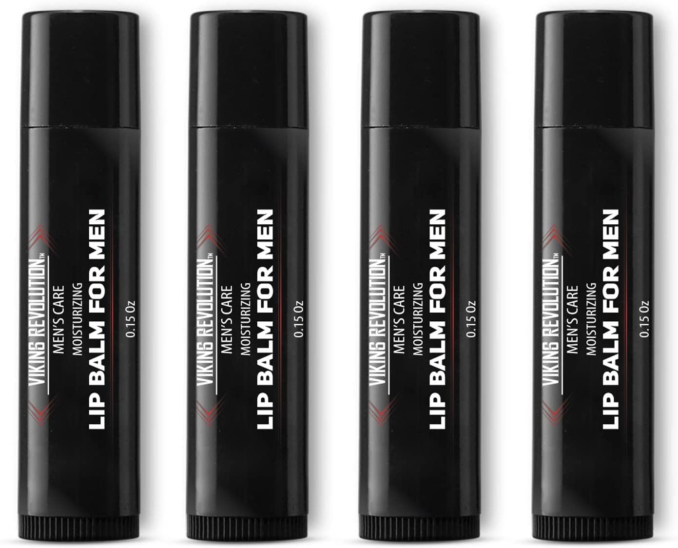 Viking Revolution All Natural Lip Balm - Moisturizer for Dry, Cracked, Chapped Lips (4 Pack)