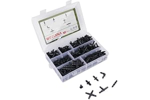 WISSXNA 300PCS Barbed Connectors Drip Irrigation Fittings Kit,Irrigation Connector for 1/4'' Tubing Garden Lawn Irrigation(Single barbs,End Plug,Barbs, Elbows Fittings,4-Way Connector,Tees,Coupling)