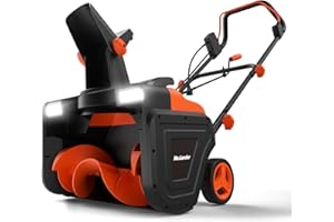MAXLANDER Corded Electric Snow Blower, 20 Inch 15A Electric Snow Thrower with Dual LED Headlights & 180° Adjustable Chute, 25FT Throwing Distance, Walk-Behind Snowblower for Driveway and Walkway