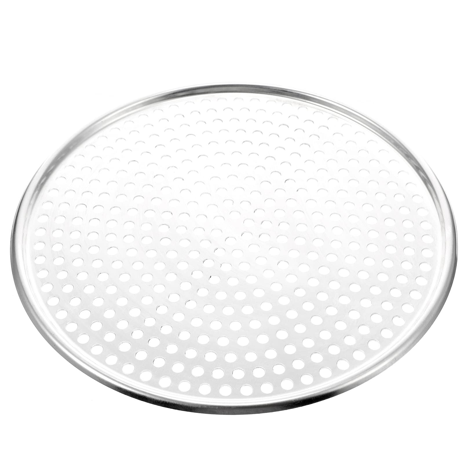 HEMOTON 9 Inches Pizza Pan Even Heating Accessories Non Stick Tray Kitchen Tools Plate Hole Home Mold Baking Bakeware Perforated Aluminum Alloy Kitchen Gadget