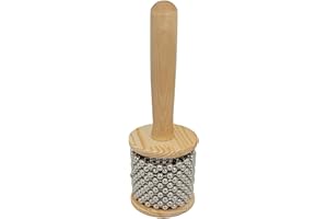 RsNifti Cabasa Wooden Percussion Instrument Hand Shaker Musical Instrument (Diameter 6.5 cm)